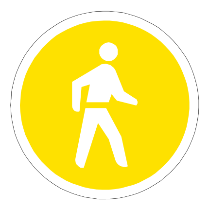 To indicate that the road or part of it may be used by pedestrians only