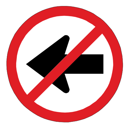 To prohibit vehicles from turning left