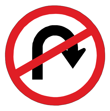 To prohibit vehicles from turning around (u-turn) so that it faces the opposite direction