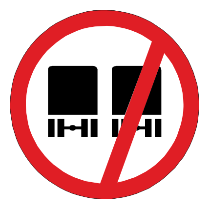 No over taking vehicles by goods vehicles for the next 500m