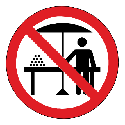 To prohibit hawkers in this area during any time of the day or night