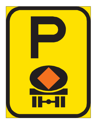 This area is temporarily reserved for parking by the class of vehicle shown