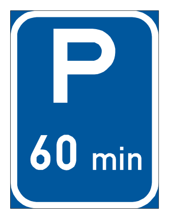 This area is reserved for parking, up to a maximum of 60 minutes