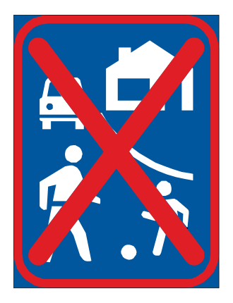 End of residential area and rules for a residential area no longer apply