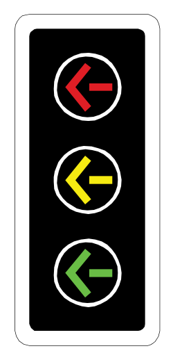 Steady yellow arrow