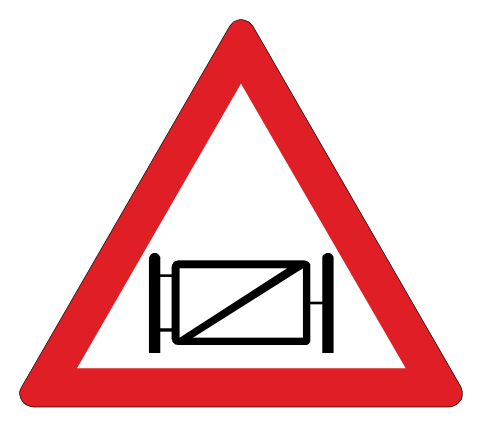 Gate, railway boom or barrier ahead
