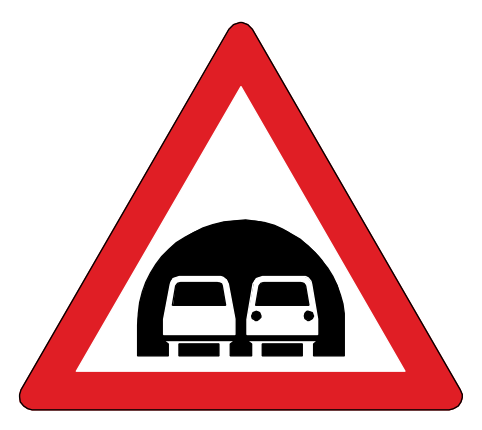 Tunnel ahead. Switch your headlights on and don’t overtake