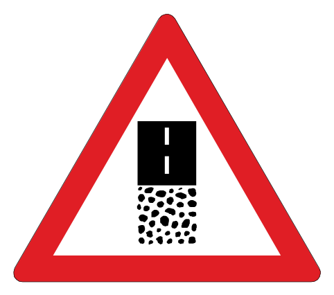 Gravel road becomes a tarred road ahead