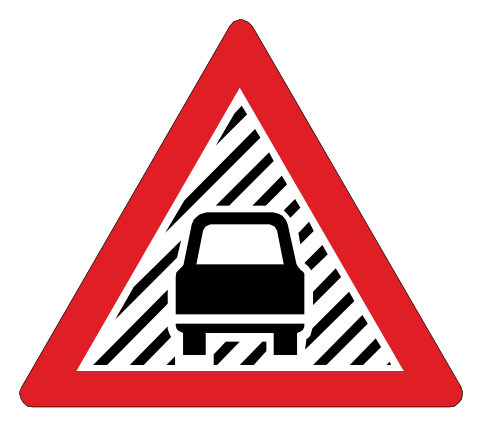 Reduced visibility can be expected ahead (e.g. frequent mist)