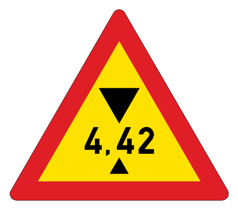 Vehicle height regulatory restriction ahead (temporary version)