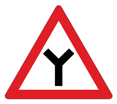 Y junction ahead