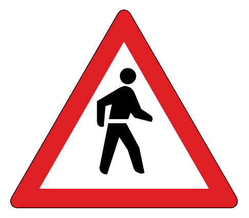 Pedestrians ahead