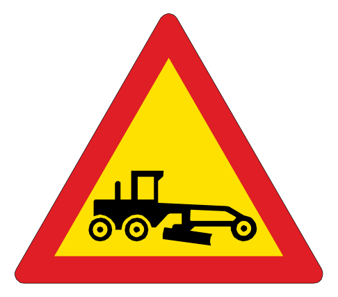 Grader working ahead