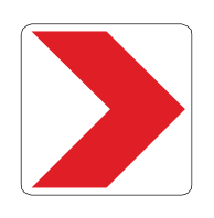 Marks the place and direction of a sharp bend in the road
