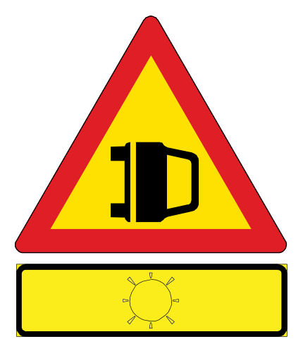 Advanced warning signs with multiple combinations