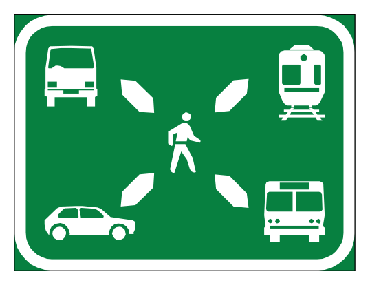 Modal transfer. At this point you can change your mode of transport, e.g. from car to train or from train to bus