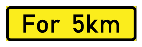 For the next 5km