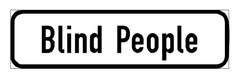 Blind people