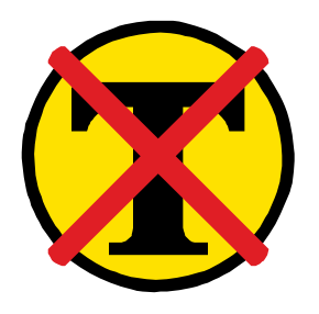 End of toll road name symbol