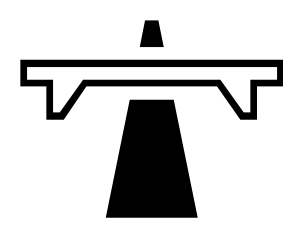 Single carriage freeway name symbol
