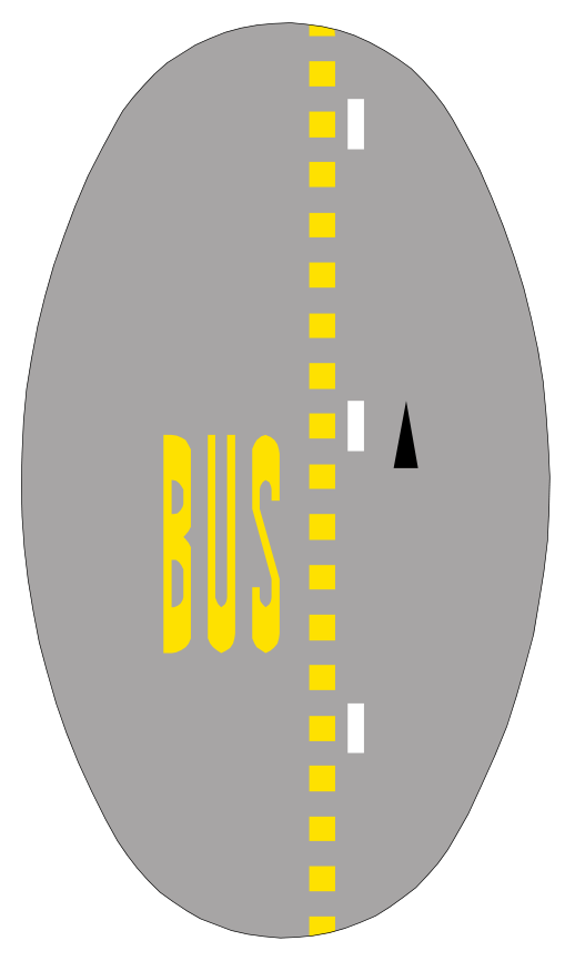 Lane reserved for buses only